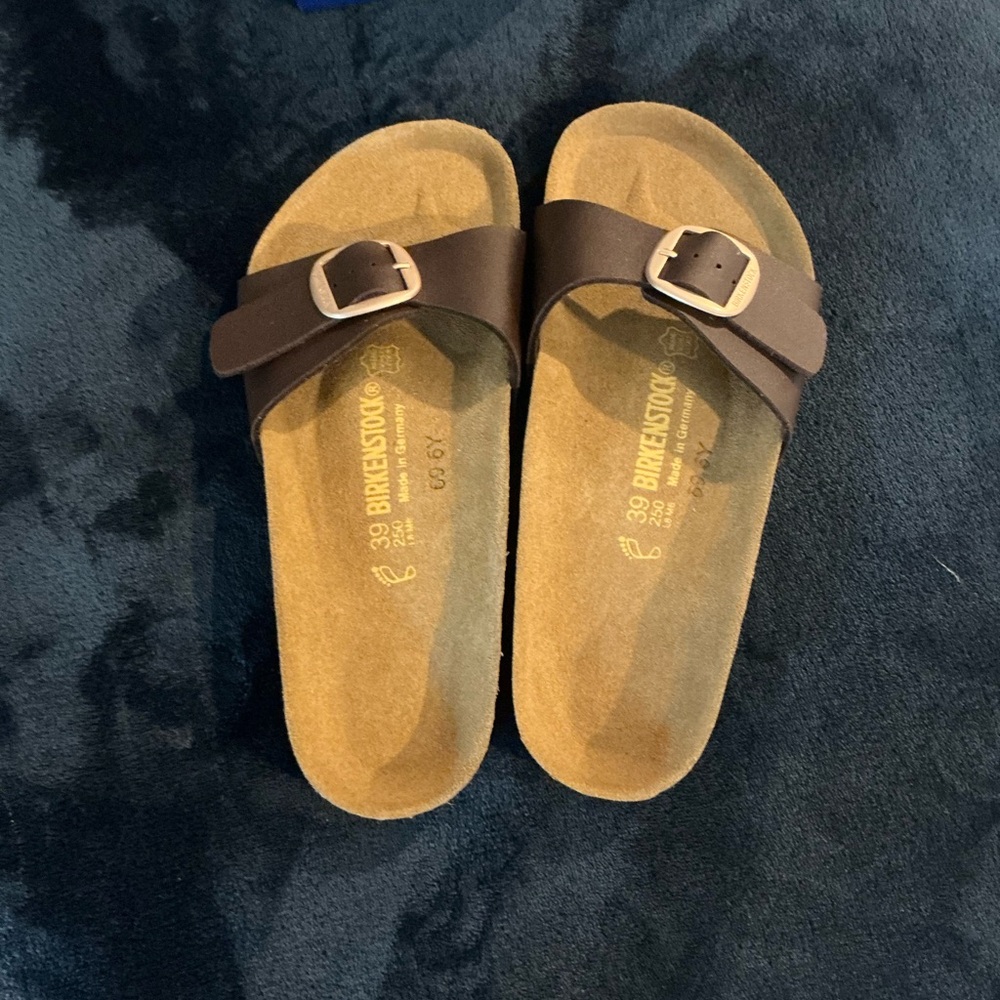 Birkenstock Brown Slide Sandals